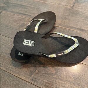 Teva Black Sandals with Multicolor Straps
